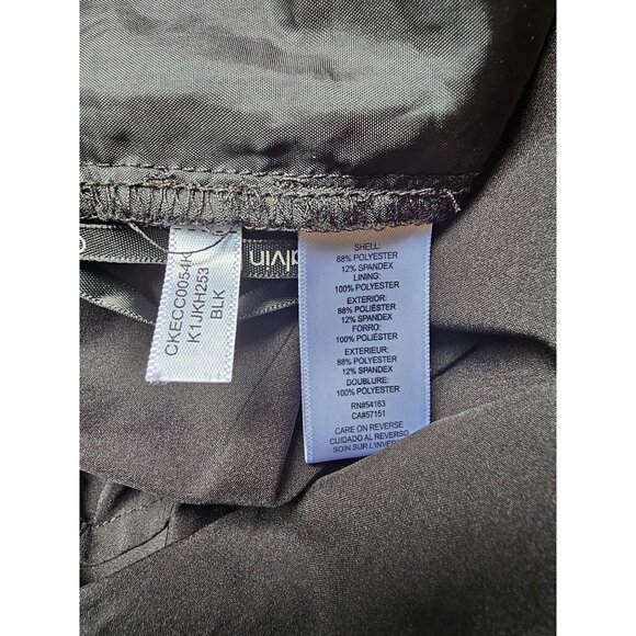 Calvin Klein Wide Leg Polyester Blend Black Cargo Pants Size L - Picture 4 of 8